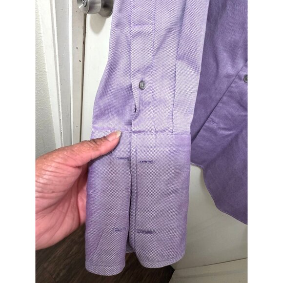 Banana Republic Non Iron SLIM FIT Men's Lavender Long-Sleeve Button-Up Dress Shi - Picture 4 of 8